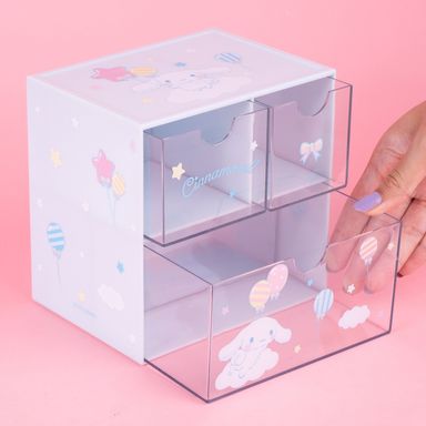 Organizador de plástico de 3 cajones personajes de sanrio cinnamoroll azul -  Sanrio
