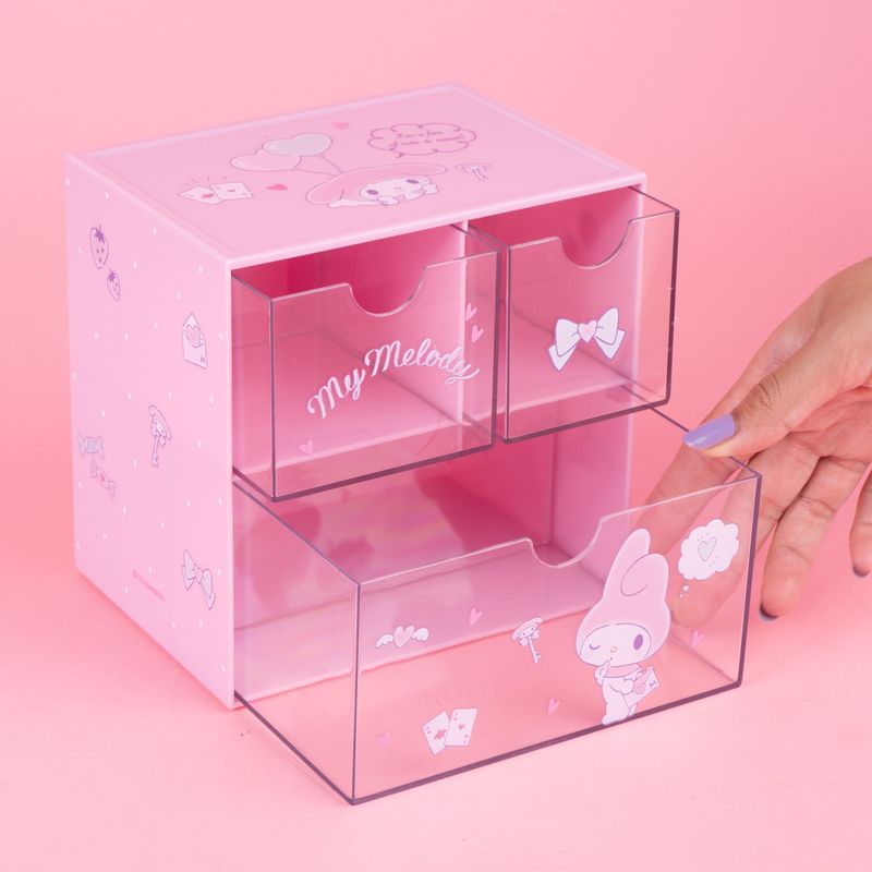 Organizador-de-pl-stico-de-3-cajones-con-personajes-de-sanrio-my-melody-rosa-Sanrio-2-20366