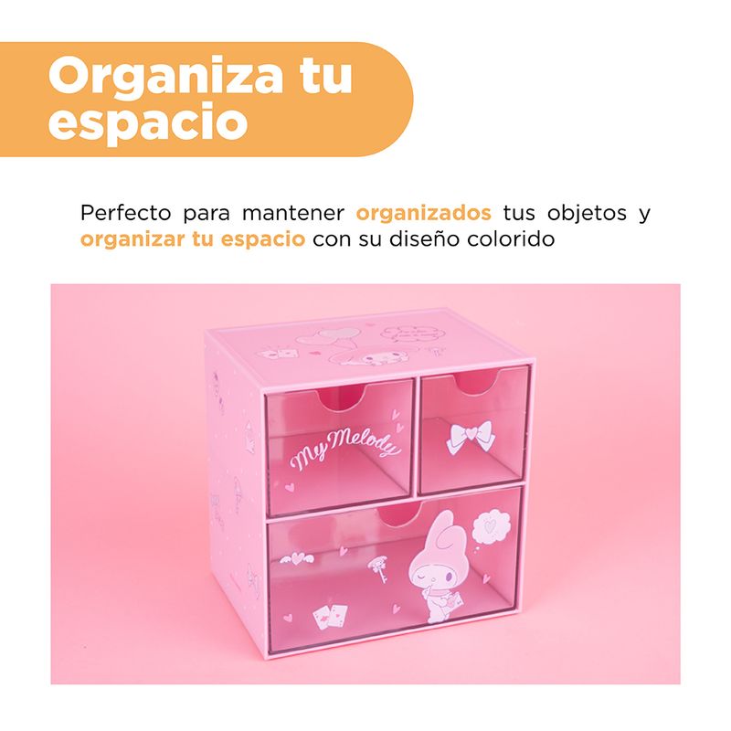 Organizador-de-pl-stico-de-3-cajones-con-personajes-de-sanrio-my-melody-rosa-Sanrio-5-20366