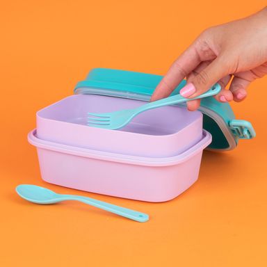 Taper para alimentos de doble capa 980 ml púrpura -  Miniso