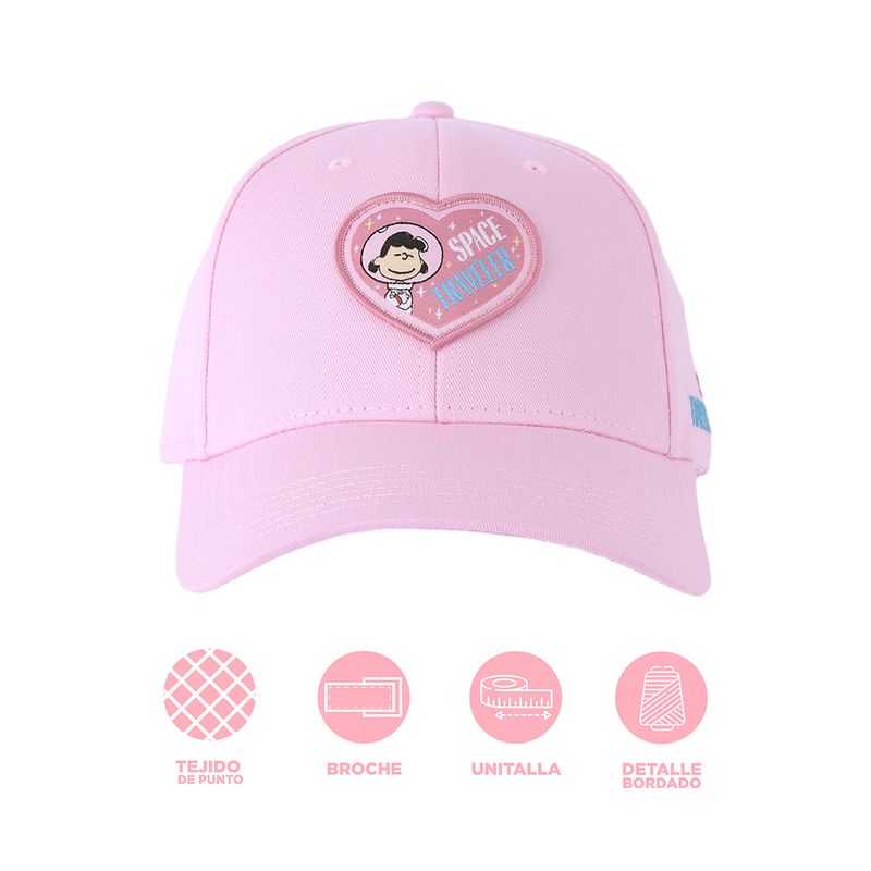 Gorra-de-be-sbol-snoopy-serie-little-space-explorer-rosa-Snoopy-3-21012