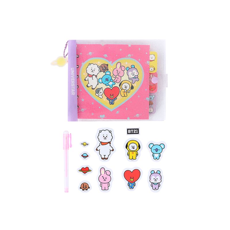 Set-libro-rosa-de-80-hojas-con-alambre-lapicero-de-gel-stickers-serie-bt21-BT21-1-20535