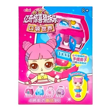 Blind box juguetes mini casa de juegos serie eaki 11cm x 6cm x 15.5cm -  Miniso