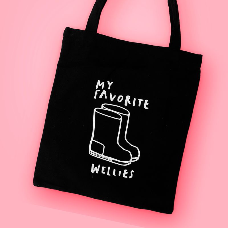 Bolso-de-compras-miniso-serie-black-white-botas-de-lluvia-negro-Miniso-2-21074