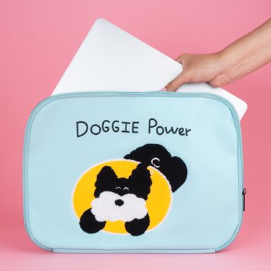 Funda para laptop serie doggie power aqua -  Miniso