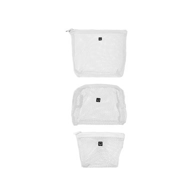 Set de cosmetiqueras red serie black & white blanco 3 pzas -  Miniso