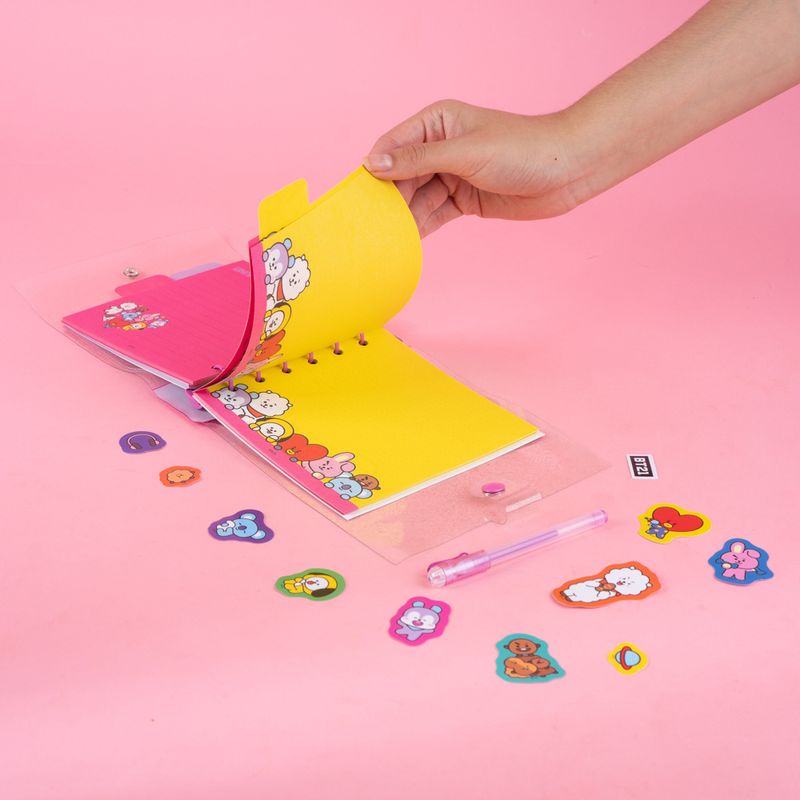 Set-libro-de-80-hojas-con-alambre-lapicero-de-gel-stickers-serie-bt21-BT21-2-20529