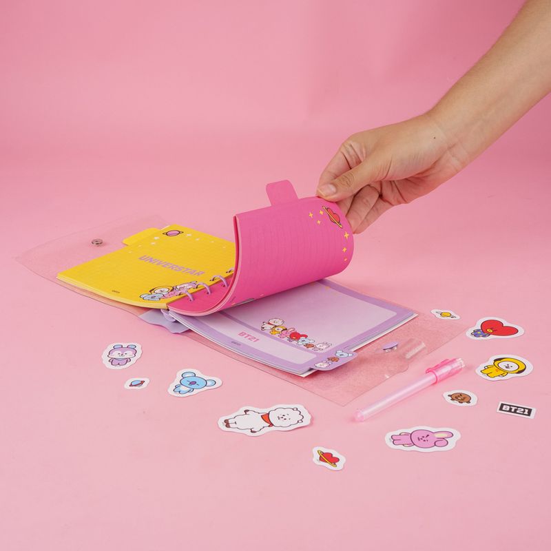 Set-libro-rosa-de-80-hojas-con-alambre-lapicero-de-gel-stickers-serie-bt21-BT21-2-20535