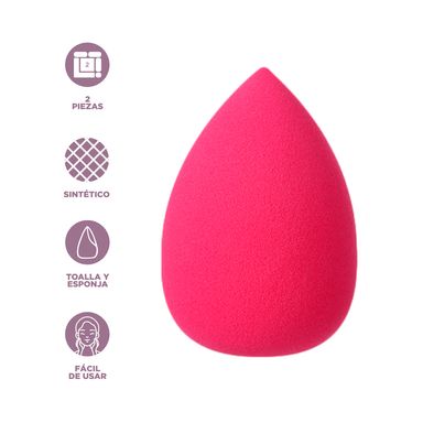 Esponja para maquillaje skin friendly con tela removedora de maquillaje - Miniso