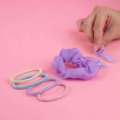 Set de accesorios para cabello miniso serie mariposas 7 piezas -  Miniso