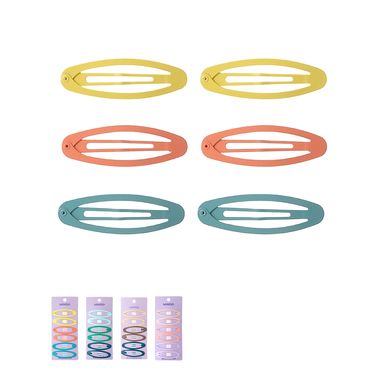 Set de broches para el cabello ovalados miniso 6 cm mix de colores 6 pzas -  Miniso