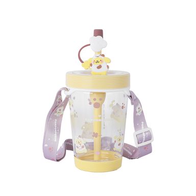 Tomatodo de plástico personajes de sanrio con correa para el hombro 535 ml pompompurin amarillo -  Sanrio