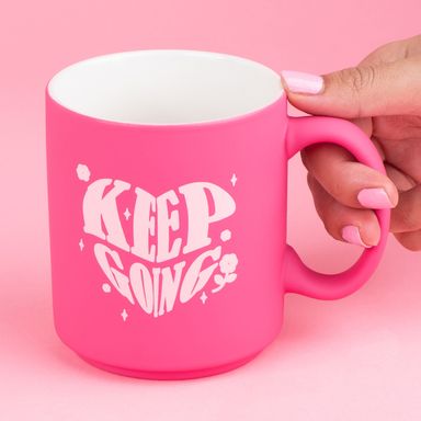 Taza de cerámica 390ml letras fucsia -  Miniso