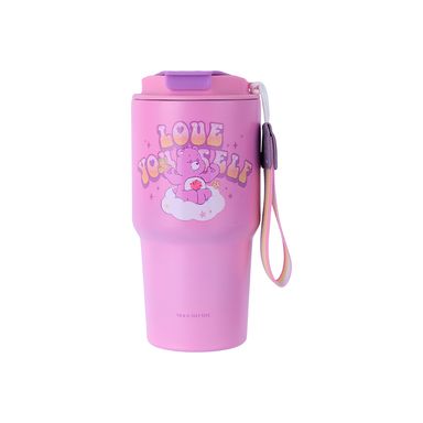 Vaso de acero inoxidable con correa colección care bears 500 ml rosa -  Care Bears