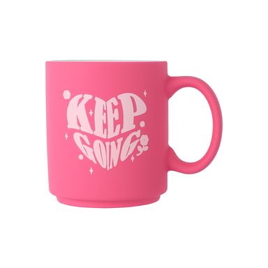 Taza de cerámica 390ml letras fucsia -  Miniso