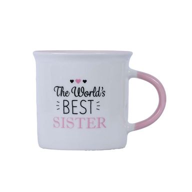 Taza de cerámica happy family hermana 240ml sister 8x7x7.8cm -  Miniso
