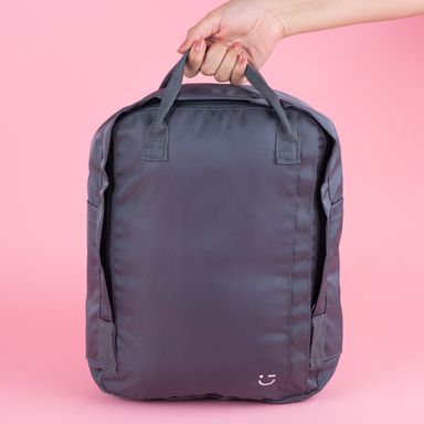 Mochila escolar serie gender neutral gris -  Miniso