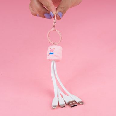 Cable de carga lightning de cerdito -  Miniso