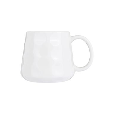 Taza con relieve de color liso 360 ml blanca -  Miniso