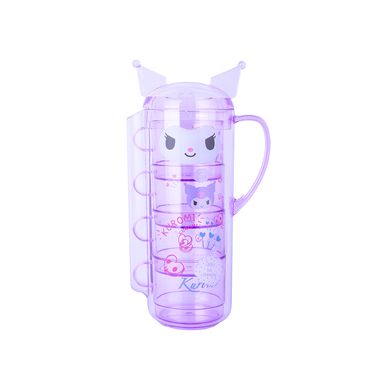Tomatodo de plástico juego de jarra de agua y Tomatodos apilables con personajes de sanrio 1400 ml kuromi -  Sanrio