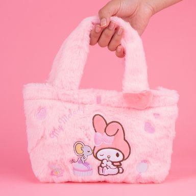 Lonchera de peluche rosa my melody -  Sanrio