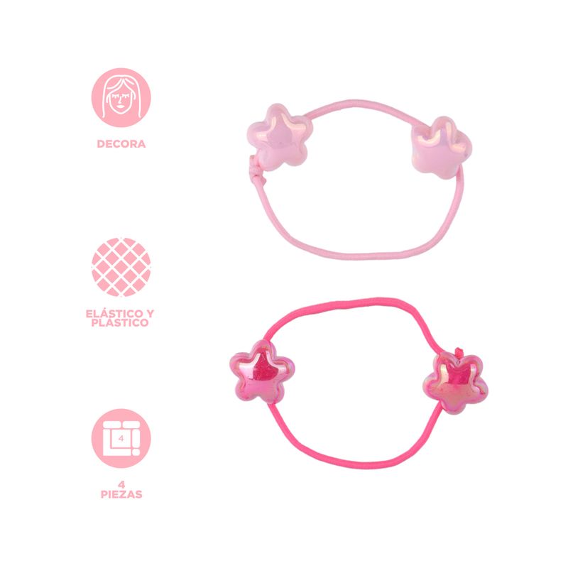 Set-de-ligas-infantiles-para-cabello-miniso-estrellas-coloridas-y-brillantes-4-pzas-Miniso-4-18660