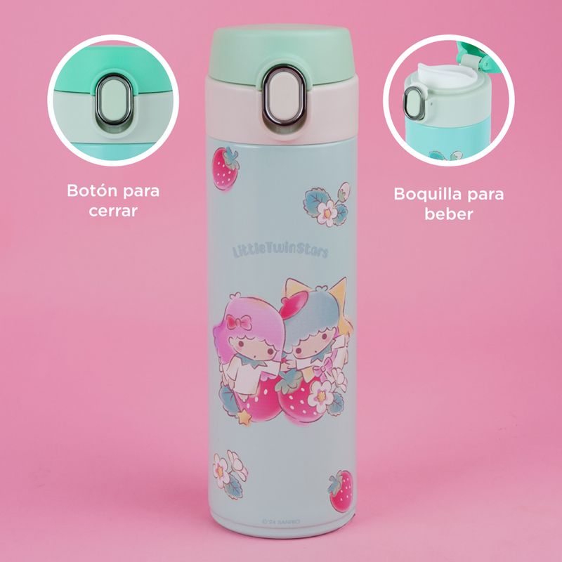 Termo-colecci-n-strawberry-personajes-sanrio-tapa-abatible-autom-tica-420-ml-little-twin-aqua-Sanrio-6-21130