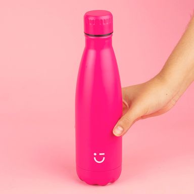 Termo botella aislada de color sólido 500 ml rosado -  Miniso