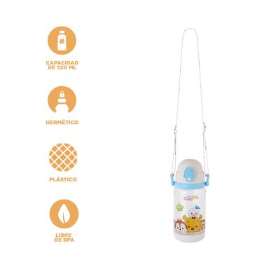 Tomatodo de plástico disney tsum tsum collection con correa para el hombro 520 ml -  Disney