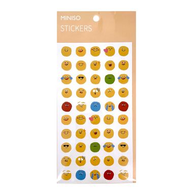 Stickers serie emoji amarillas 10x22cm serie miniso -  Miniso