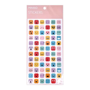 Stickers serie emoji rosa 10x22cm serie miniso -  Miniso