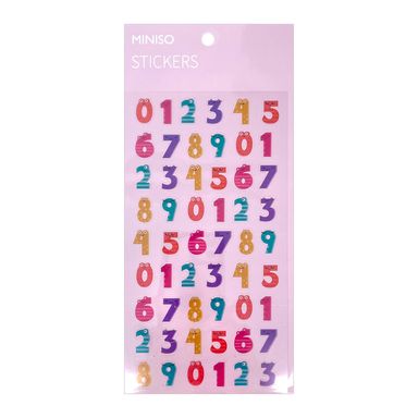 Stickers de pvc serie color números 10x22cm serie miniso -  Miniso