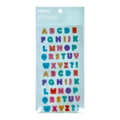 Stickers de pvc serie color letras 10x22cm serie miniso -  Miniso