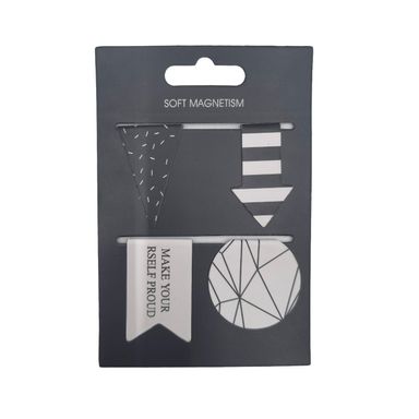 Juego de imanes blandos 8.2cm serie black white -  Miniso