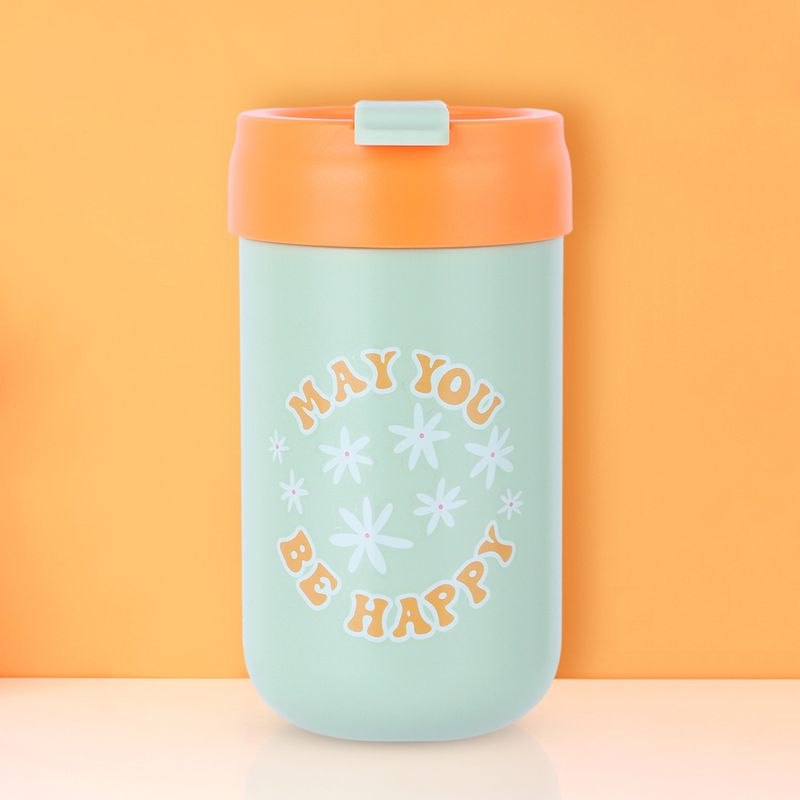 Termo-botella-aislada-serie-letters-con-tapa-abatible-400-ml-verde-Miniso-2-20956