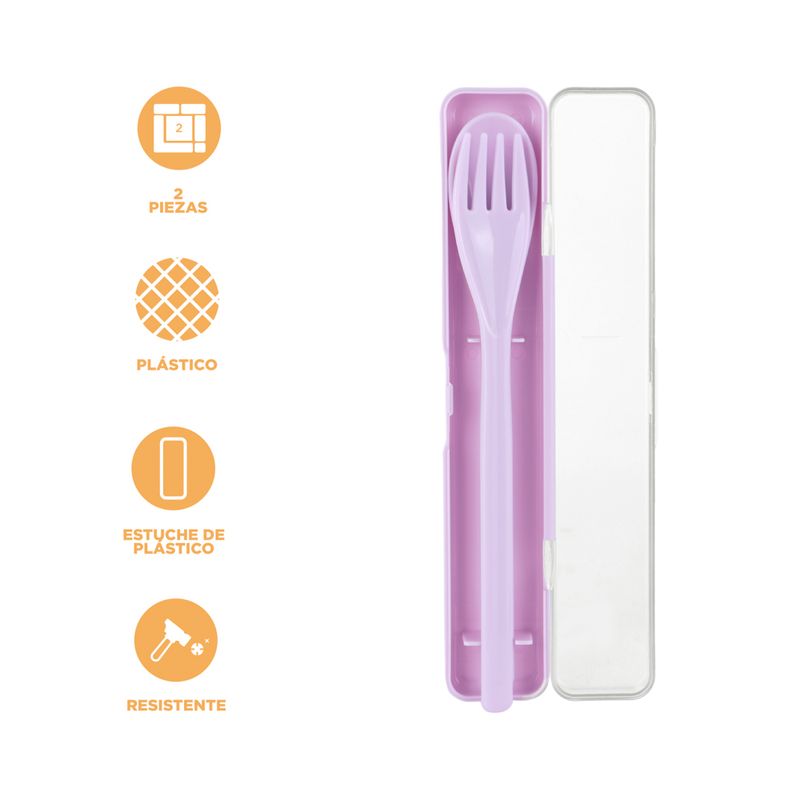 Juego-de-cubiertos-port-til-colorido-p-rpura-Miniso-4-21291