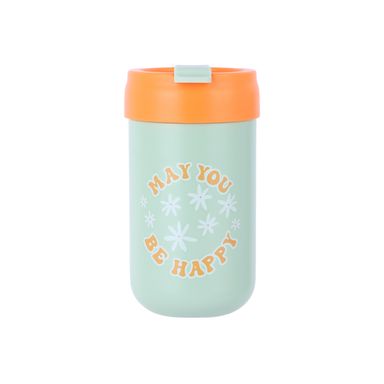 Termo botella aislada serie letters con tapa abatible 400 ml verde -  Miniso
