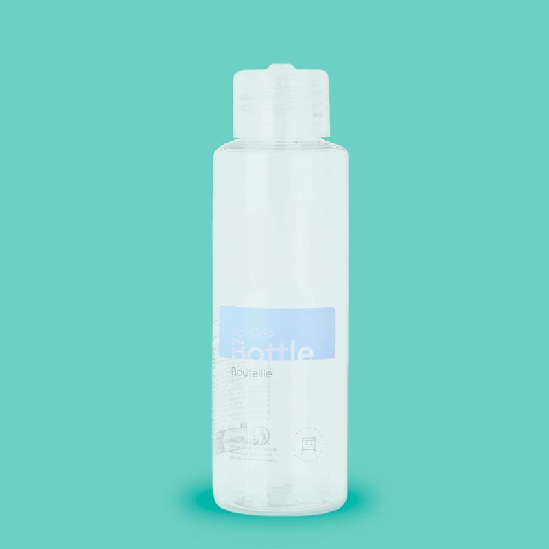 Botella-pet-transparente-con-tapa-abatible-100ml-Miniso-2-21359