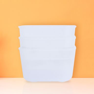 Organizador de plástico caja de almacenamiento para artículos pequeños S transparente 8.5*8.5*5cm -  Miniso