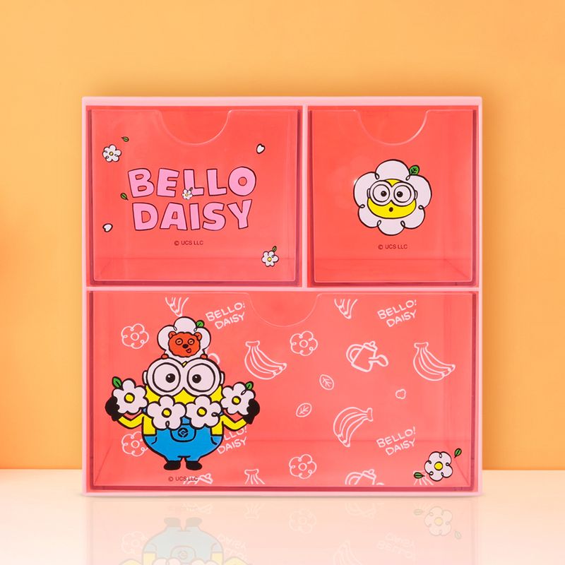 Organizador-de-pl-stico-caja-de-almacenamiento-de-3-rejillas-de-la-colecci-n-daisy-minions-Minions-2-21509
