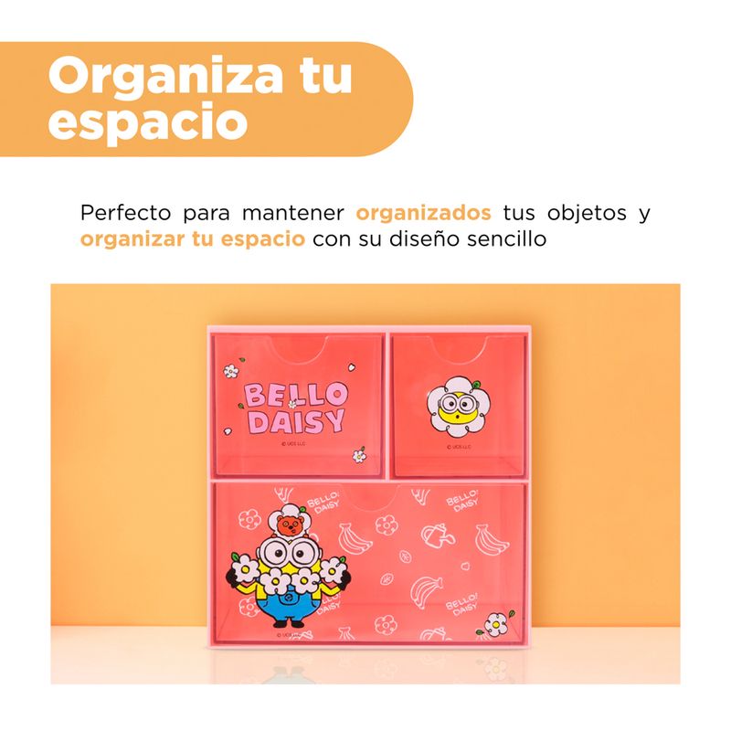 Organizador-de-pl-stico-caja-de-almacenamiento-de-3-rejillas-de-la-colecci-n-daisy-minions-Minions-5-21509