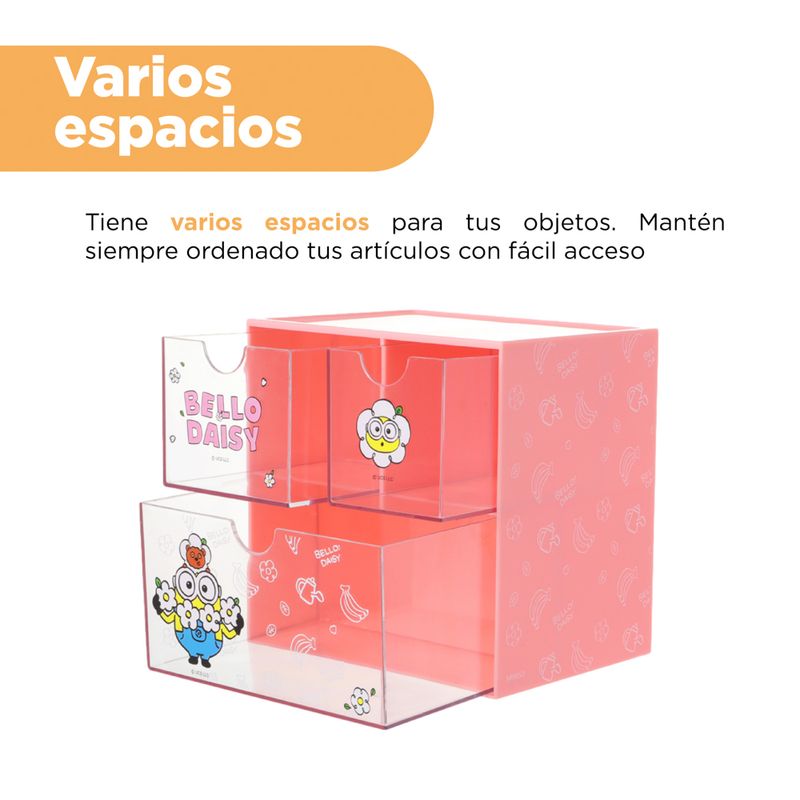 Organizador-de-pl-stico-caja-de-almacenamiento-de-3-rejillas-de-la-colecci-n-daisy-minions-Minions-6-21509