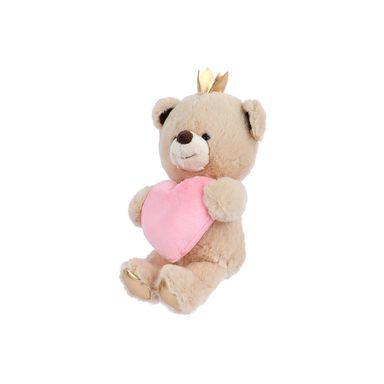 Peluche oso con corona y un corazón rosa 20cm serie miniso -  Miniso
