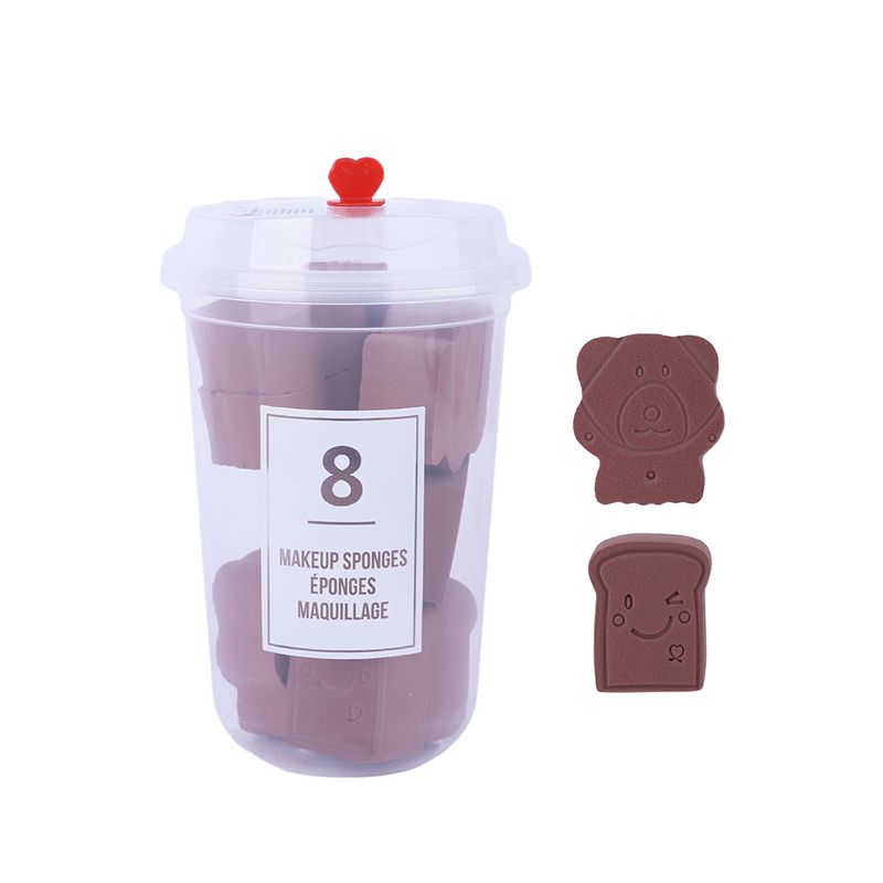 Esponja-para-maquillaje-bubble-tea-8-piezas-tostadas-Miniso-1-21427