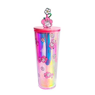 Vaso de plástico colección daisy minions de doble pared con sorbete 800 ml rosa -  Minions