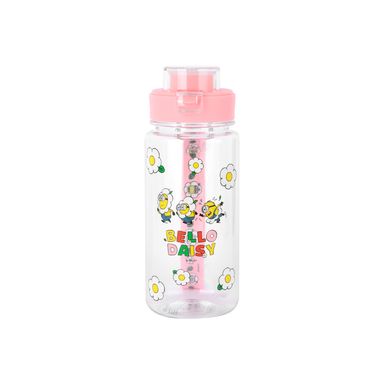 Tomatodo de plástico con correa daisy minions collection 640 ml rosa tapa rosa -  Minions