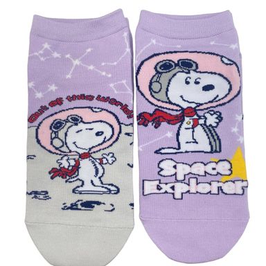 Medias para mujer snoopy serie little space explorer lila -  Snoopy