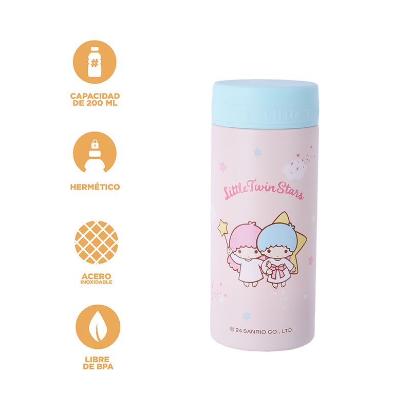 Termo-botella-aislante-con-personajes-de-sanrio-200-ml-little-twin-stars-rosa-Sanrio-3-21436