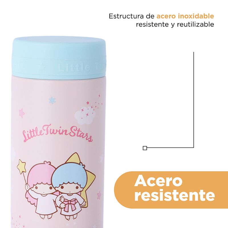 Termo-botella-aislante-con-personajes-de-sanrio-200-ml-little-twin-stars-rosa-Sanrio-6-21436
