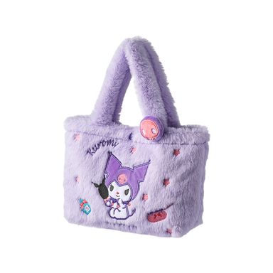 Lonchera de peluche morado kuromi -  Sanrio